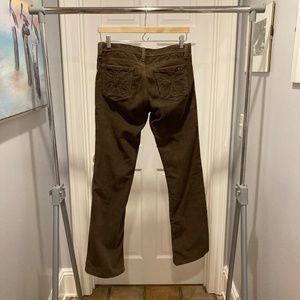 Habitual chocolate brown corduroy pant.  Brown.  BEST BUTT!!  Size 28 W.